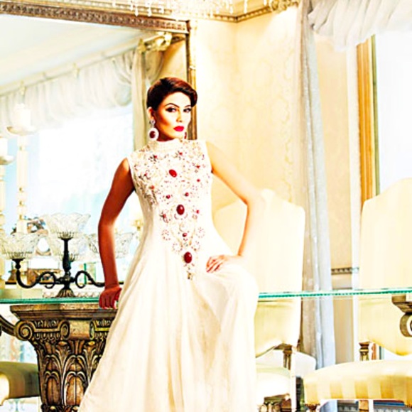 Teena by Hina Butt Dresses & Skirts - Designer chiffon and silk maxi dress